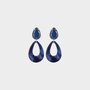 Oorbellen resin crystal blauw