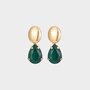 Oorbellen crystal druppel groen