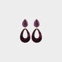 Oorbellen resin crystal aubergine