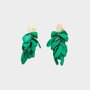 Oorbellen blad resin groen
