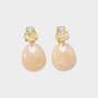 Oorbellen clip resin beige