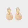 Oorbellen clip resin beige
