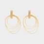 Oorbellen goud hoops staal