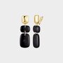 Oorbellen clip resin zwart