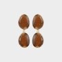 Oorbellen cat stone bruin