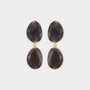 Oorbellen cat stone grijs