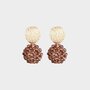 Oorbellen candy bol bruin
