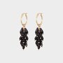 Oorbellen creool beads zwart