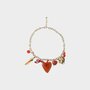 Ketting bedel hart roestbruin