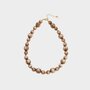 Ketting kraal goud bruin