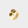 Ring crystal bruin