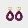 Oorbellen candy hart magenta