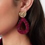 Oorbellen candy hart magenta