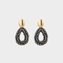 Oorbellen drop miyuki blauw