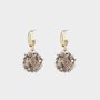 Oorbellen creool paillet taupe