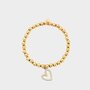 Armband bol hart parel