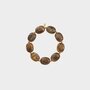 Armband resin staal bruin