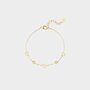 Armband staal hart wit